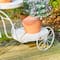 Glitzhome® 24" White Metal Tricycle Planter Stand with Solid Wood Tray